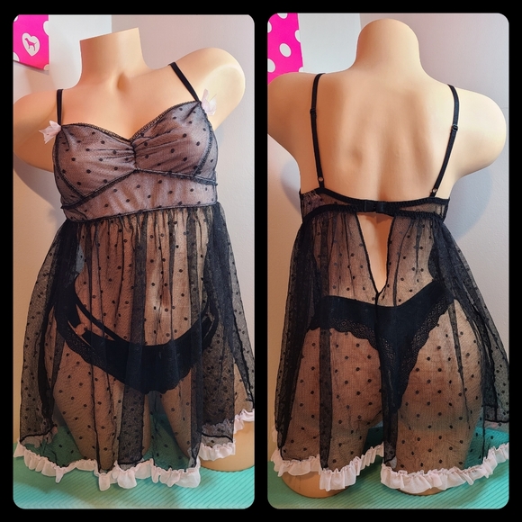 VINTAGE Y2K VICTORIA SECRETS SEXY LITTLE THINGS PINK FLORAL RUFFLE BABY DOLL TOP WITH BRA PADDING